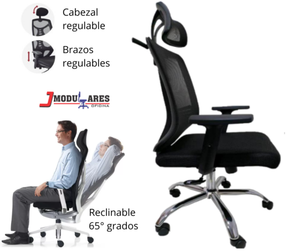 silla-ergonómica-silla-escritorio-malla-cabezal